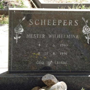 SCHEEPERS Hester Wilhelmina 1910-1991