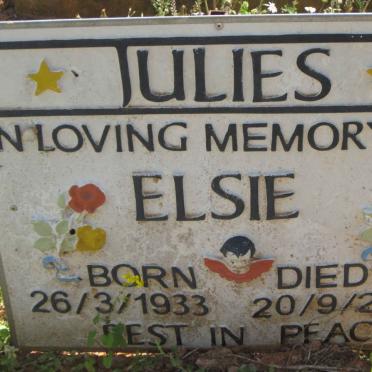 JULIES Elsie 1933-2003