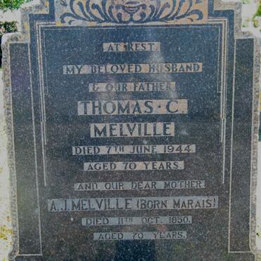 MELVILLE Thomas C. -1944 &amp; A.J. MARAIS -1950