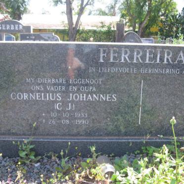 FERREIRA Cornelius Johannes 1933-1990