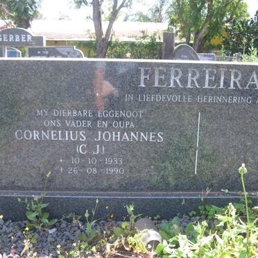 FERREIRA Cornelius Johannes 1933-1990