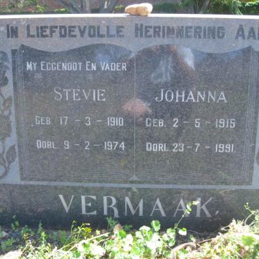 VERMAAK Stevie 1910-1974 &amp; Johanna 1915-1991