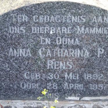 RENS Anna Catharina P. 1892-1957