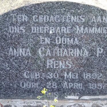 RENS Anna Catharina P. 1892-1957