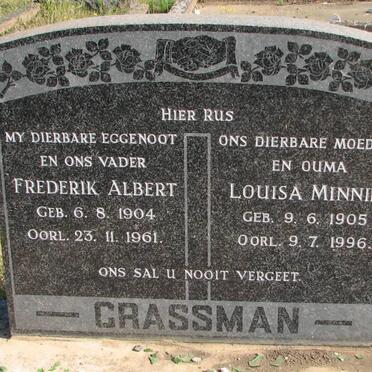 GRASSMAN Frederik Albert 1904-1961 &amp; Louisa Minnie 1905-1996