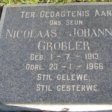 GROBLER Nicolaas Johannes 1913-1966