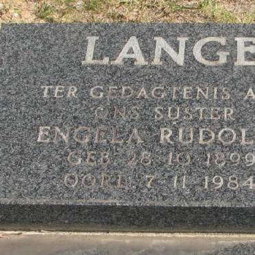 LANGE Engela Rudolph 1899-1984