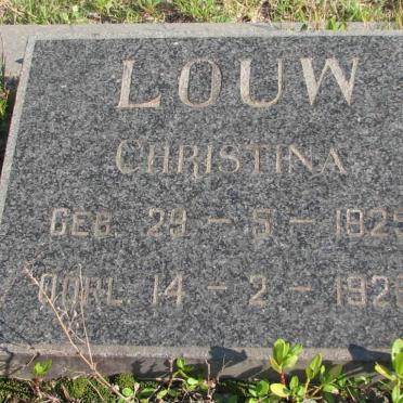 LOUW Christina 1925-1926