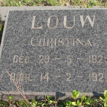 LOUW Christina 1925-1926
