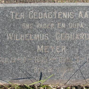 MEYER Wilhelmus Gerhardus 18?5-1971
