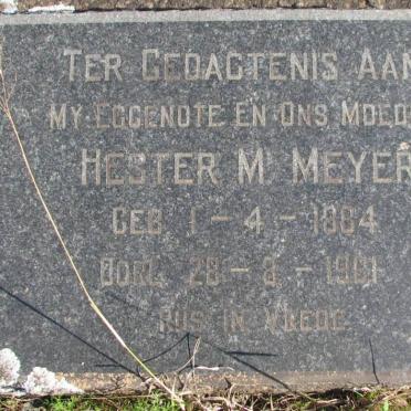 MEYER Hester M. 1864-1961
