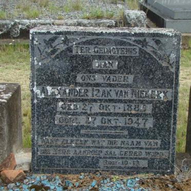 NIEKERK Alexander Izak, van 1889-1947