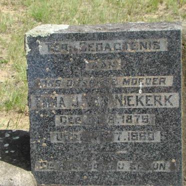 NIEKERK Jan A., van 1872-1950 &amp; Emma J. 1875-1960