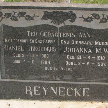 REYNECKE Daniel Theodorus 1909-1964 &amp; Johanna M.W. 1918-1997