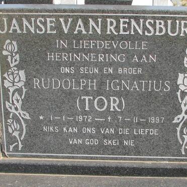 RENSBURG Rudolph Ignatius, Janse van 1972-1997