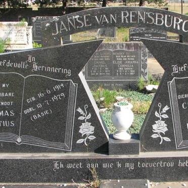 RENSBURG Thomas Ignatius, Janse van 1914-1979 &amp; Cecilia Alida Hendrina VAN WYK