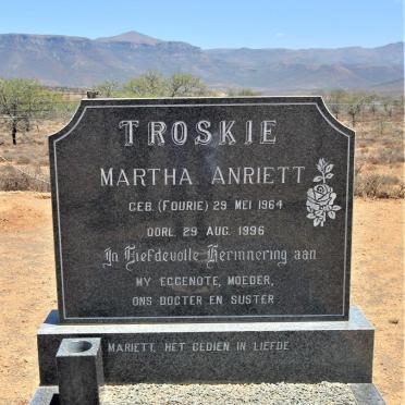 TROSKIE Martha Anriett nee FOURIE 1964-1996