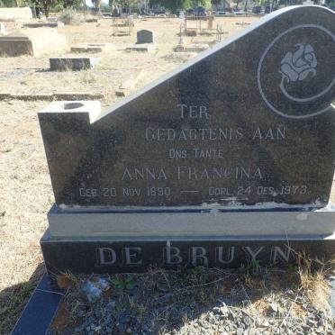 BRUYN Anna Francina, de 1890-1973