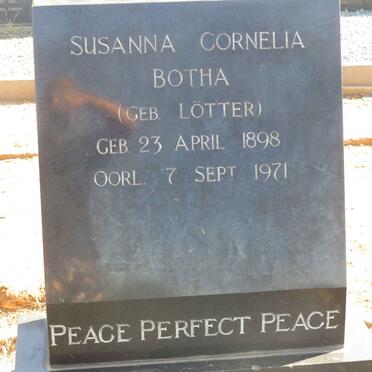 BOTHA Susanna Cornelia nee LOTTER 1898-1971