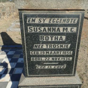 BOTHA Susanna M.C. nee TROSKIE 1856-1936