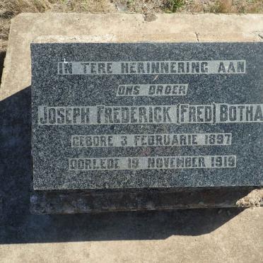 BOTHA Joseph Frederick 1897-1919