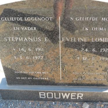 BOUWER Stephanus E. 1911-1977 &amp; Eveline LOMBAARD 1924-1991