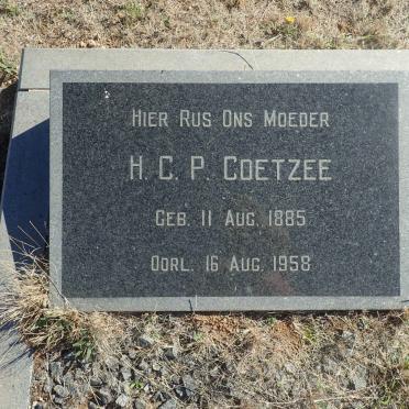 COETZEE H.C.P. 1885-1958