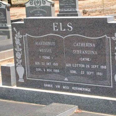 ELS Marthinus Wessel 1919-1986 &amp; Catherina Sybrandina LOTTER 1918-1981