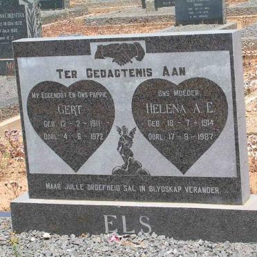 ELS Gert 1911-1972 &amp; Helena A.E. 1914-1987