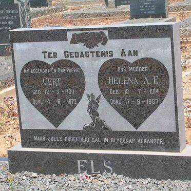 ELS Gert 1911-1972 &amp; Helena A.E. 1914-1987