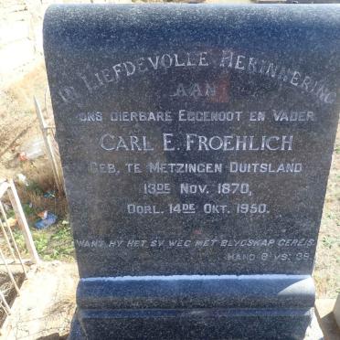 FROEHLICH Carl E. 1870-1950