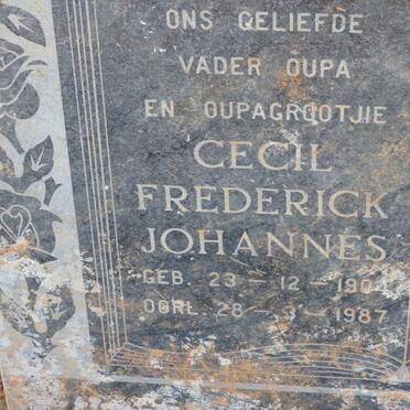 HOLLIDAY Cecil Frederick Johannes 1904-1987 &amp; Magdel Maria Catharina JANSEN VAN VUUREN 1906-1989