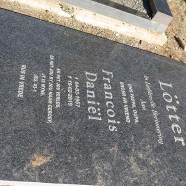 LOTTER Francois Daniel 1957-2019