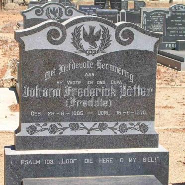 LÖTTER Johann Frederick 1885-1970