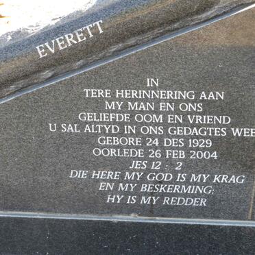 NIEKERK Everett, van 1929-2004 &amp; Louisa Susara Margaretha 1926-2010