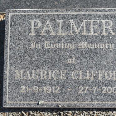 PALMER Maurice Clifford 1912-2001 &amp; M.F.F. 1913-2010