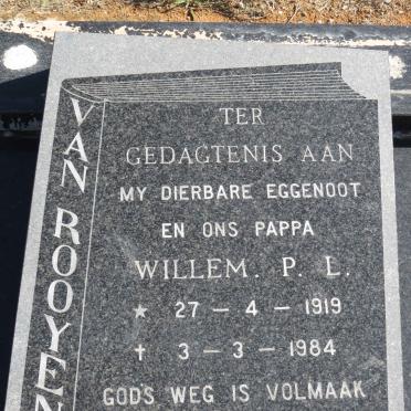 ROOYEN Willem P.L., van 1919-1984 &amp; Carrie 1924-2008