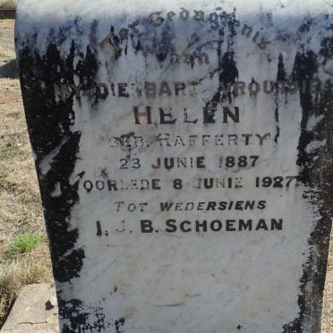 SCHOEMAN Helen nee RAFFERTY 1887-1927