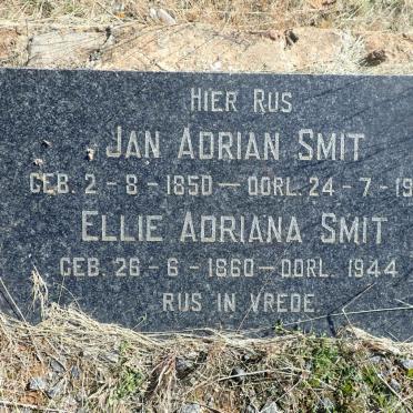 SMIT Jan Adriaan 1850-1938 &amp; Ellie Adriana 1860-1944
