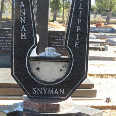 SNYMAN Flippie 1933- &amp; Hannah 1934-1988