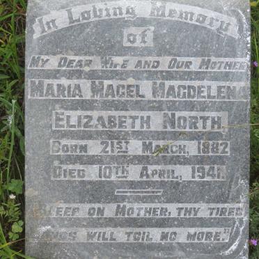 NORTH Maria Magel Magdelena Elizabeth 1882-1941