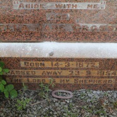 CROSSMAN William Henry 1876-1931 &amp; Fenella Jane 1872-1954