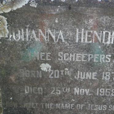 ELLIOTT Johanna Hendrica nee SCHEEPERS 1877-1958