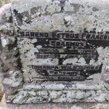 ERASMUS Barend Petrus Francois 1866-1935 &amp; Johanna Wilhelmina KOEKEMOER