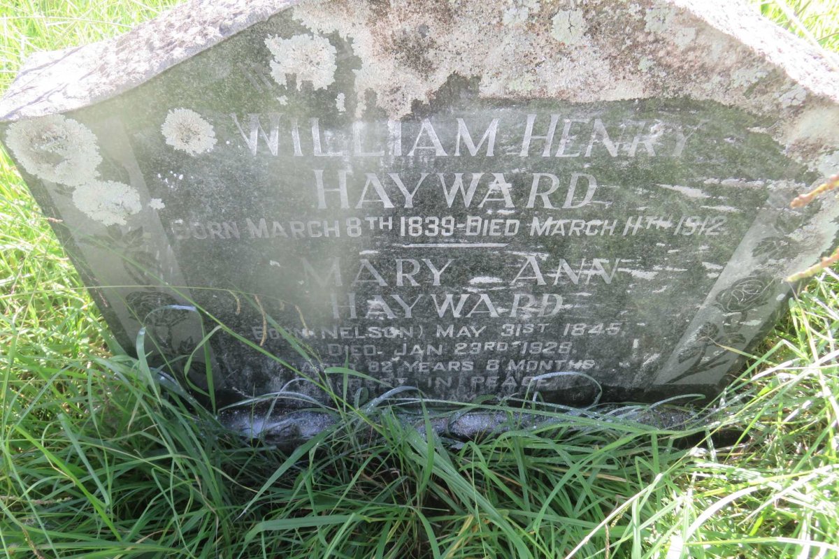 HAYWARD William Henry 1839-1912 &amp; Mary Ann NELSON 1845-1928