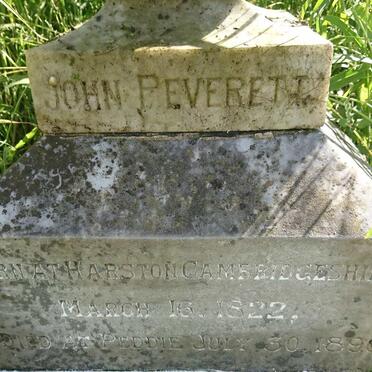 PEVERETT John 1822-1890