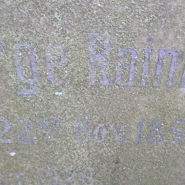 RAINIER Arthur George, de 1859-1926