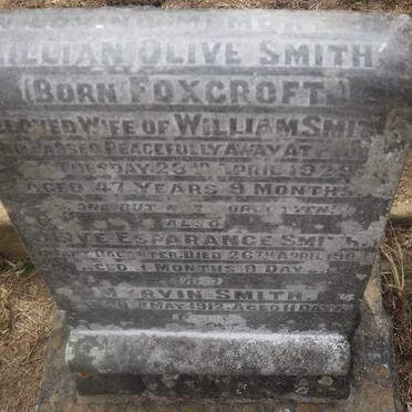 SMITH Lillian Olive nee FOXCROFT -1929 :: SMITH Olive Esparance -1902 :: SMITH Myrvin -1912