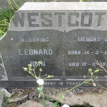 WESTCOTT Leonard John 1889-1970