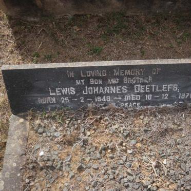 DEETLEFS Lewis Johannes 1949-1971